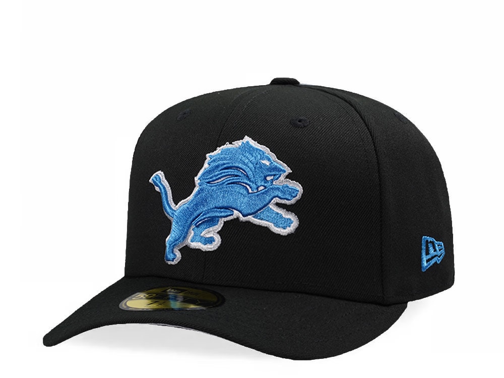 New Era Detroit Lions Black Classic Edition Pre Curved 59Fifty Fitted Casquette