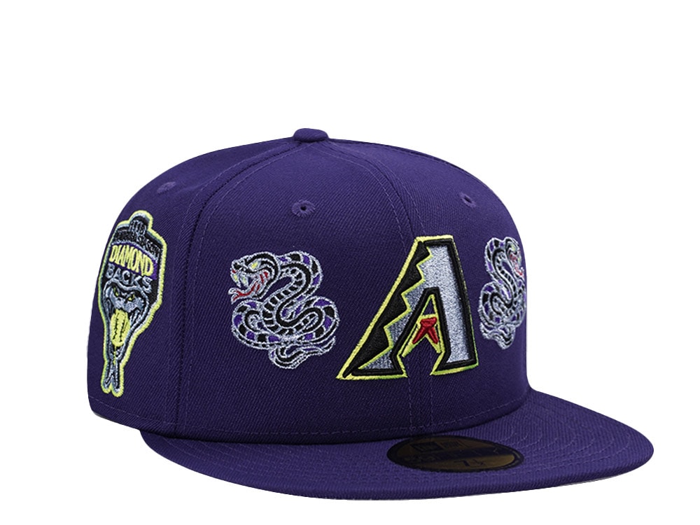 New Era Arizona Diamondbacks Inaugural Season 1998 Snake Purple Prime Edition 59Fifty Fitted Casquette