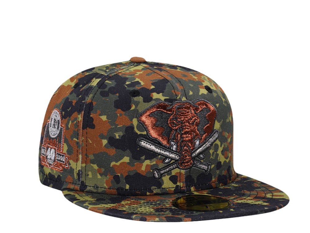 New Era Oakland Athletics 40 Years Flecktarn Copper Edition 59Fifty Fitted Casquette