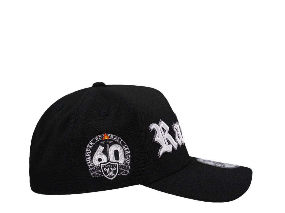 New Era Las Vegas Raiders 60th Anniversary Script Edition 9Forty A Frame Snapback Casquette