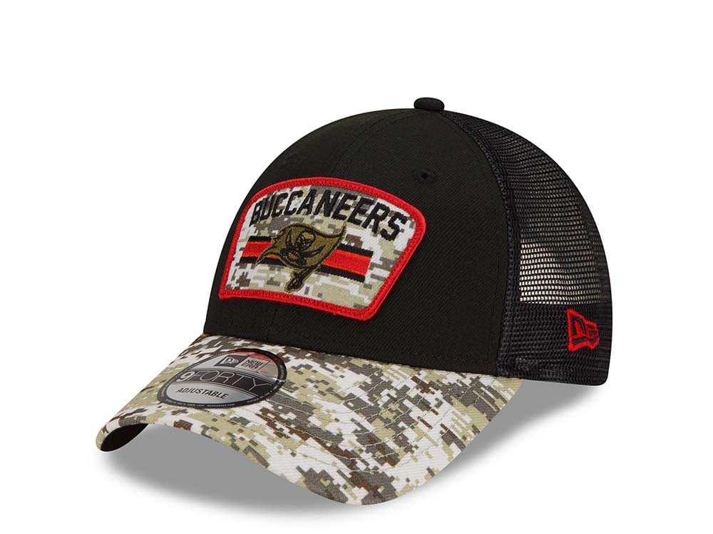 New Era Tampa Bay Buccaneers Salute to Service 21 9Forty Trucker Snapback Casquette