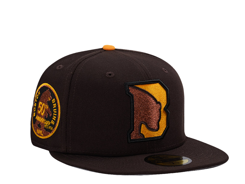 New Era Boston Bruins 50th Anniversary Burnt Wood Prime Edition 59Fifty Fitted Casquette