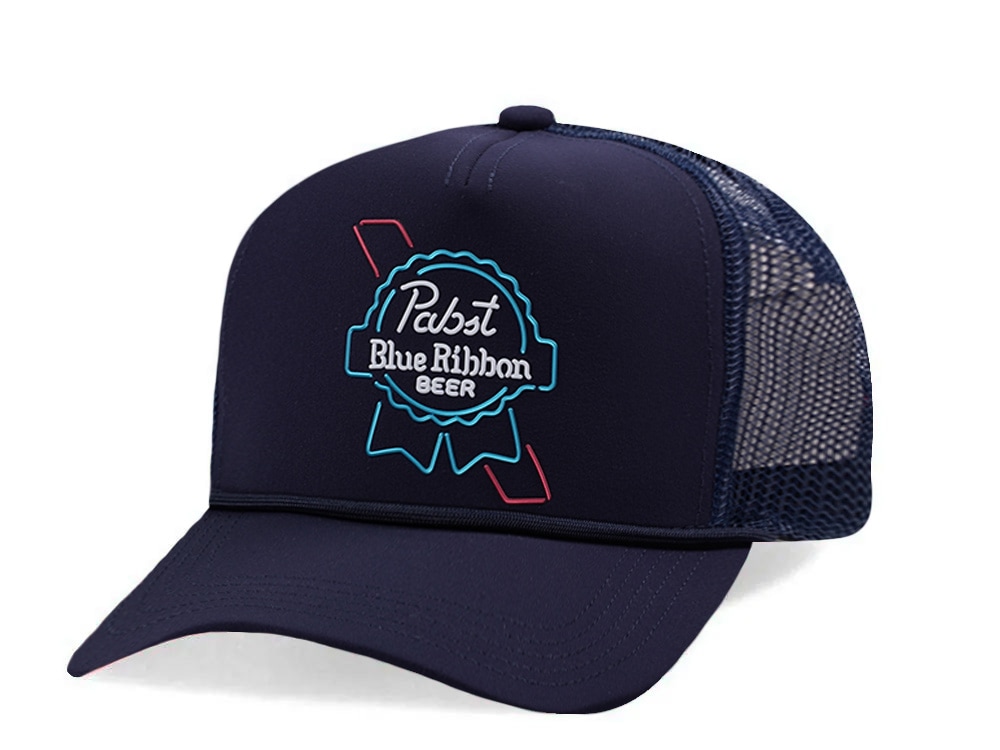 American Needle Pabst Fremont Navy Edition Trucker Snapback Casquette