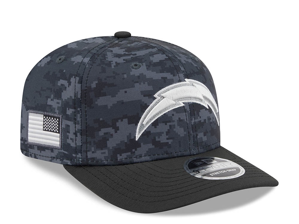 New Era Los Angeles Chargers NFL Salute to Service 2026 Digi Camo Black 9Seventy Stretch Snapback Casquette