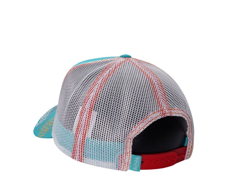 Von Dutch Oval Patch Teal Trucker Snapback Casquette