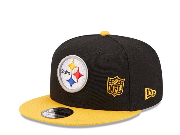 New Era Pittsburgh Steelers Team Arch Black and Yellow 9Fifty Snapback Cap