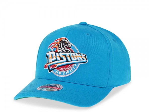 Mitchell & Ness Detroit Pistons Team Ground Red Line Solid Flex Snapback Cap