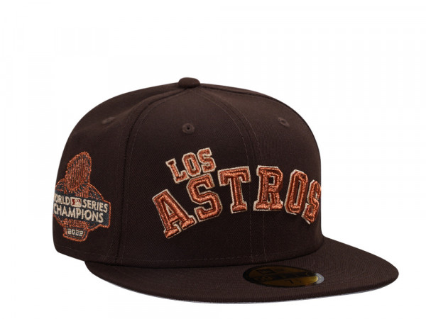 New Era Houston Astros World Series Champions 2022 Chocolate Copper Edition 59Fifty Fitted Cap