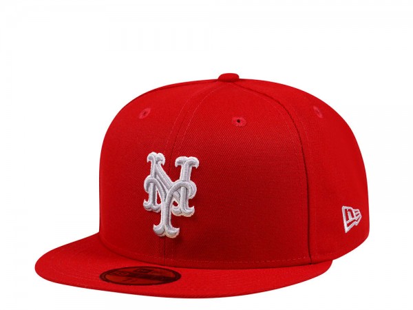 New Era New York Mets Platinum Red Edition 59Fifty Fitted Cap