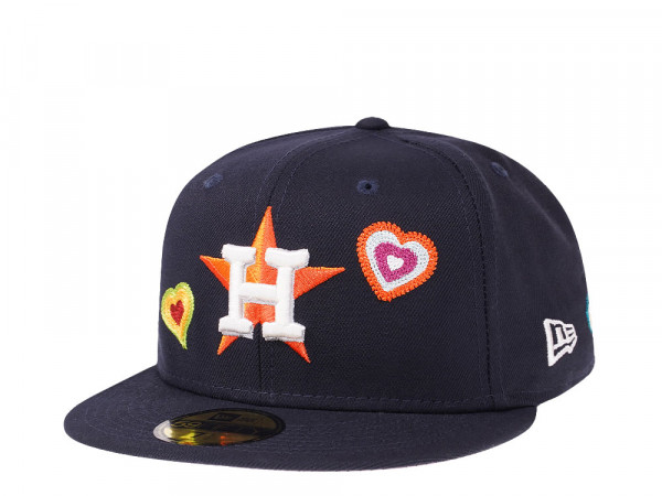 New Era Houston Astros Navy Chainstitchheart Edition 59Fifty Fitted Cap