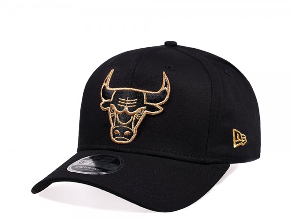 New Era Chicago Bulls Black and Gold Edition 9Fifty Stretch Snapback Cap