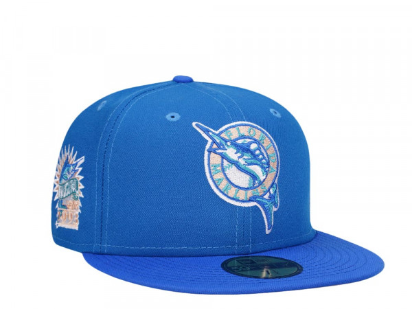 New Era Florida Marlins Inaugural Year 1993 Sneaky Blue Peach Two Tone Edition 59Fifty Fitted Cap