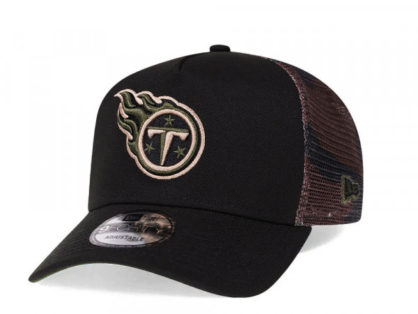 New Era Tennessee Titans Camo 9Forty A Frame Trucker Snapback Cap