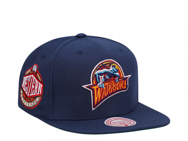 Mitchell & Ness Golden State Warriors Conference Patch Navy Snapback Cap