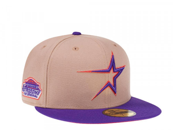 New Era Houston Astros Astrodome Camel Prime Two Tone 59Fifty Fitted Cap