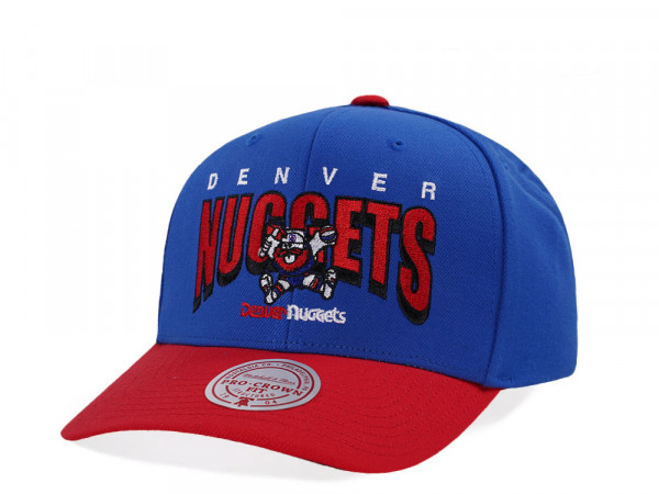 Mitchell & Ness Denver Nuggets Hardwood Classic Pro Crown Fit Blue Snapback Cap
