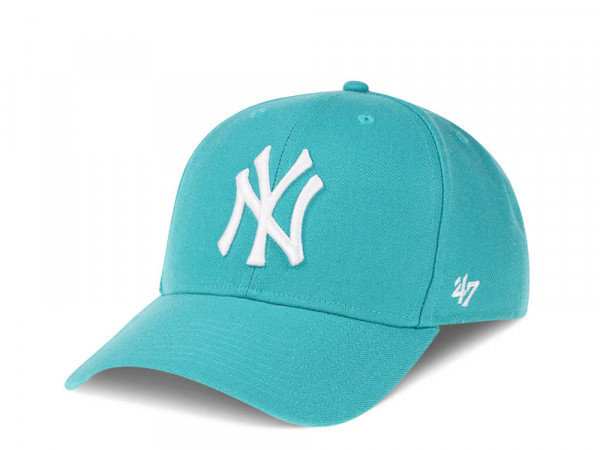 47Brand New York Yankees Classic Rattle Teal Snapback Cap