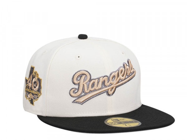 New Era Texas Rangers 40th Anniversary Chrome Pewter Two Tone Edition 59Fifty Fitted Cap