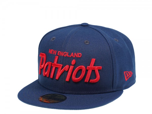 New Era New England Patriots Red Script Edition 59Fifty Fitted Cap
