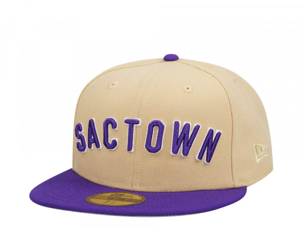 New Era Sacramento Kings Vegas Gold Classic Two Tone Edition 59Fifty Fitted Cap