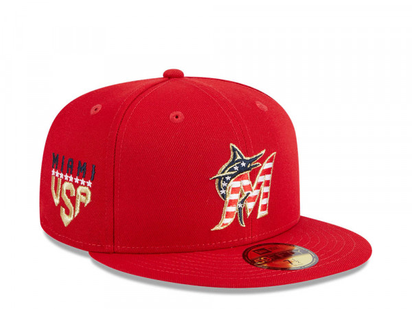New Era Miami Marlins 4th of July 23 Authentic On-Field 59Fifty Fitted Cap