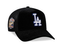 New Era Los Angeles Dodgers 40th Anniversary Black Velvet Trucker Edition A Frame Snapback Cap