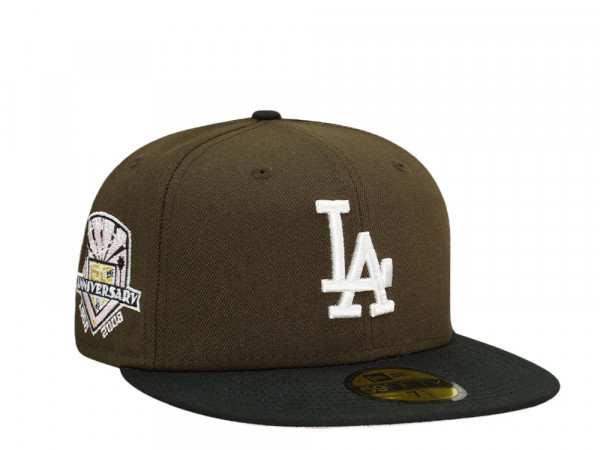 New Era Los Angeles Dodgers 50th Anniversary Chocolate Pink Two Tone Edition 59Fifty Fitted Cap