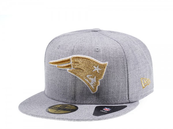 New Era New England Patriots Heather Gold Edition 59Fifty Fitted Cap