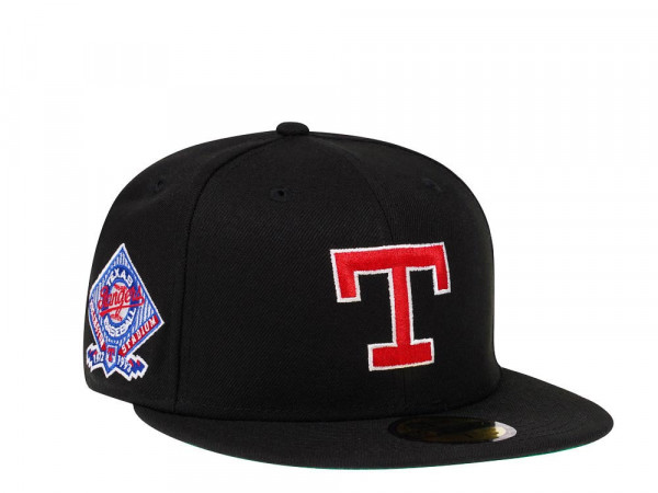 New Era Texas Rangers Arlington Stadium Black Throwback Edition 59Fifty Fitted Cap
