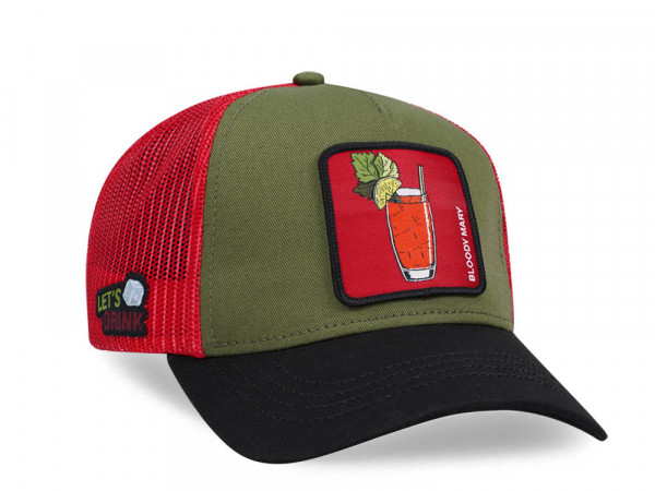 Capslab Cocktails Bloody Mary Green Black Red Trucker Snapback Cap