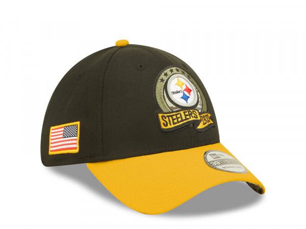 New Era Pittsburgh Steelers Salute to Service 2022 39Thirty Stretch Cap