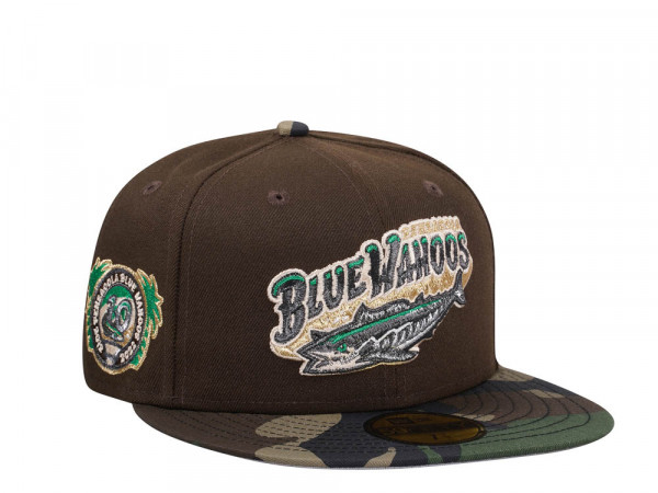 New Era Pensacola Blue Wahoos 10th Anniversary Camo Two Tone Edition 59Fifty Fitted Cap