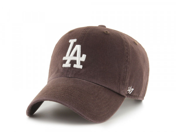 47Brand Los Angeles Dodgers Brown Clean up Strapback Cap