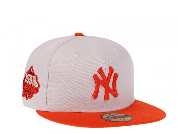 New Era New York Yankees World Series 1999 Stone Orange Two Tone Edition 59Fifty Fitted Cap