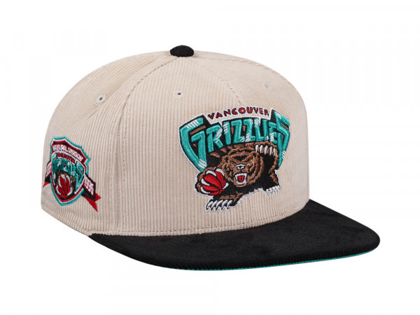 Mitchell & Ness Vancouver Grizzlies Inaugural Season 96 Two Tone Hardwood Classic Cord Edition Dynasty Fitted Cap