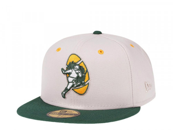 New Era Green Bay Packers Stone  Two Tone Throwback Edition 59Fifty Fitted Cap
