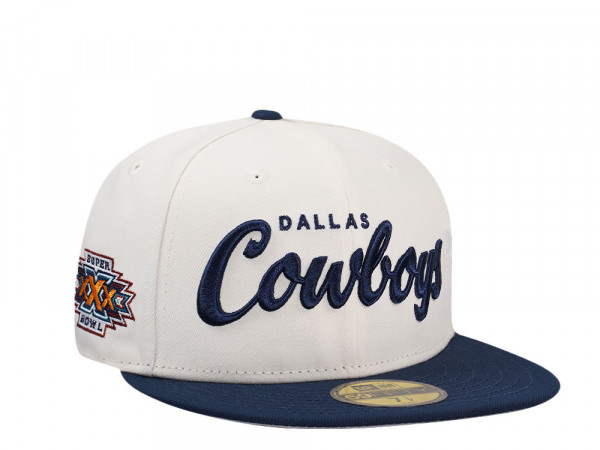 New Era Dallas Cowboys Super Bowl XXX Chrome Two Tone Edition 59Fifty Fitted Cap