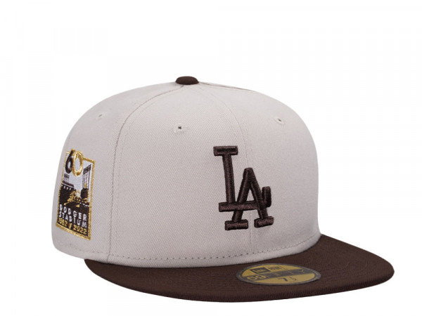 New Era Los Angeles Dodgers 60th Anniversary Stone Coffee Two Tone Edition 59Fifty Fitted Cap