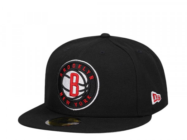 New Era Brooklyn Nets Black Red Detail Edition 59Fifty Fitted Cap