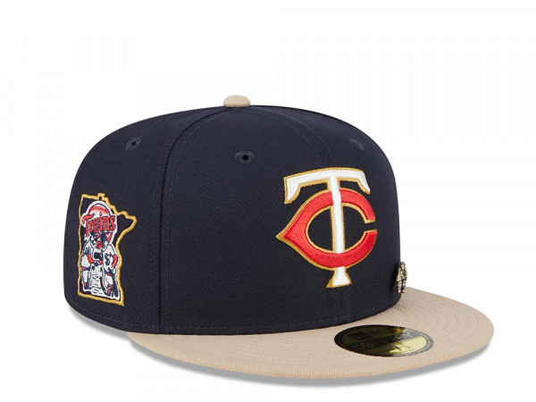 New Era Minnesota Twins Varsity Pin Two Tone Edition 59Fifty Fitted Cap