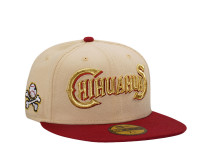 New Era El Paso Chihuahuas Vegas Gold Two Tone Throwback Edition 59Fifty Fitted Cap
