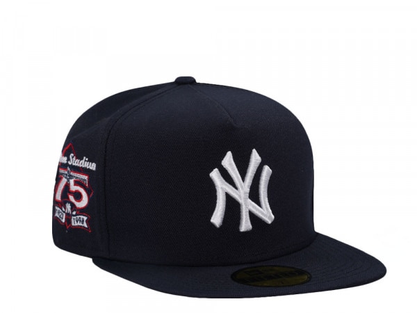New Era New York Yankees 75th Stadium Anniversary Navy Classic Edition A Frame 59Fifty Fitted Cap