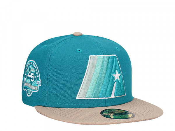 New Era Houston Astros 45th Anniversary Aqua Mint Prime Two Tone Edition 59Fifty Fitted Cap
