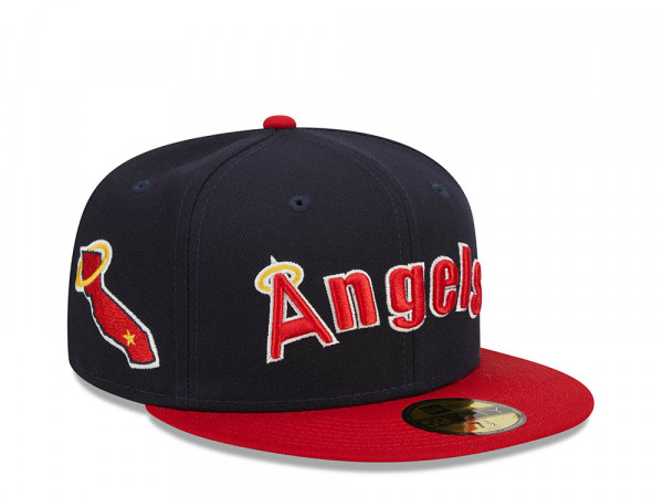 New Era California Angels Retro Script Two Tone Throwback Edition 59Fifty Fitted Cap