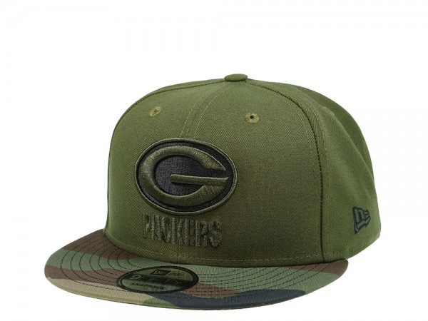 New Era Green Bay Packers Camo Two Tone 9Fifty Snapback Cap