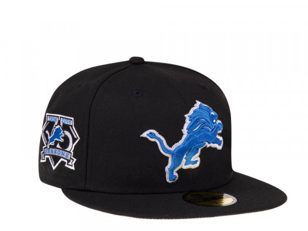 New Era Detroit Lions 75 Seasons Black Classic Prime Edition 59Fifty Fitted Cap