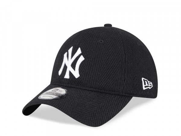 New Era New York Yankees Herringbone Black 9Forty Strapback Cap
