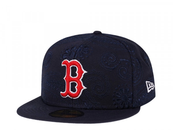 New Era Boston Red Sox Navy MLB Swirl 59Fifty Fitted Cap