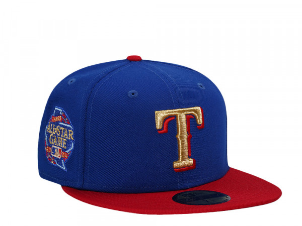 New Era Texas Rangers All Star Game 2024 Gold Two Tone Edition 59Fifty Fitted Cap