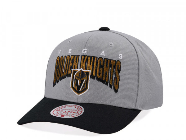Mitchell & Ness Vegas Golden Knights Pro Crown Fit Gray Snapback Cap